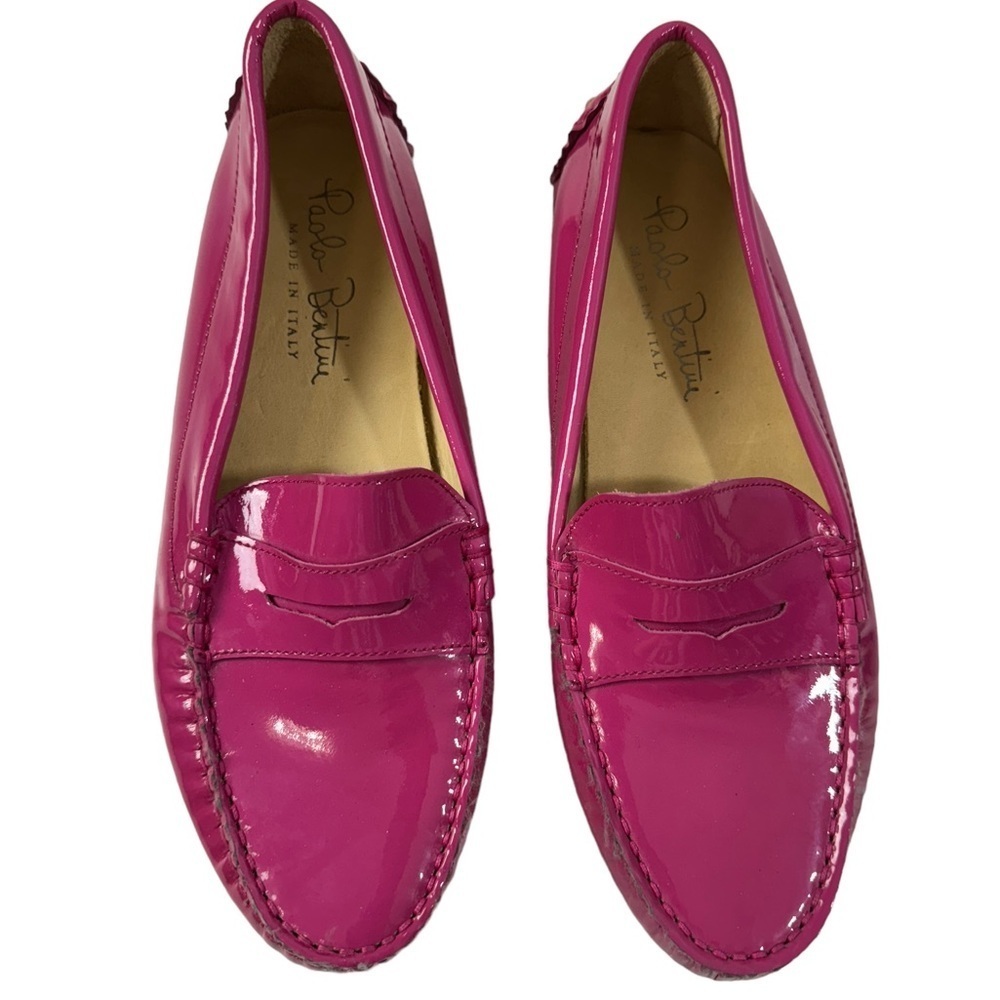 Authentic Paolo Bentini Italian Loafers in hot pink size 38